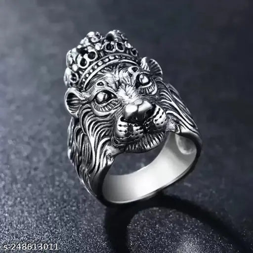 Men's Fashion Cool Steel Lion Ring Design