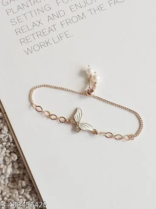 Beautiful Pearl Butterfly Bracelet