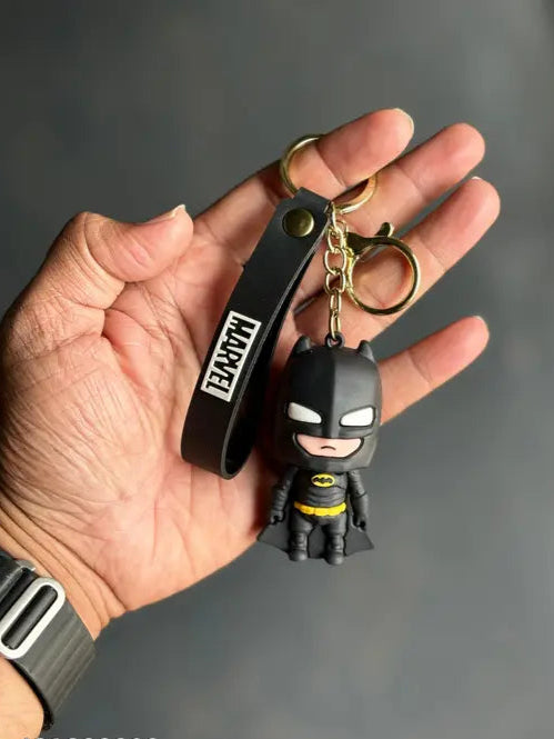 Batman 3D Silicon Keychains With Bag Charm