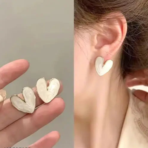 Heart Shape Stud Earrings