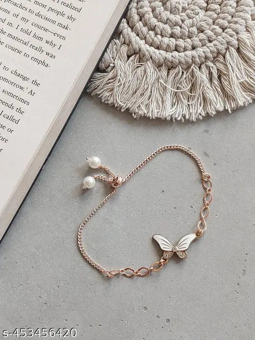 Beautiful Pearl Butterfly Bracelet