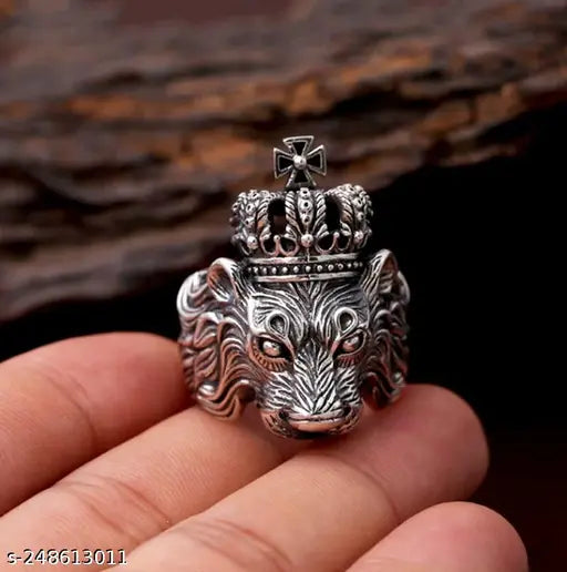 Men's Fashion Cool Steel Lion Ring Design