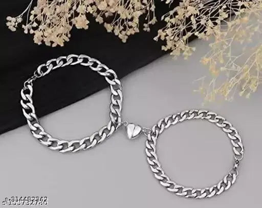 Double Line 2Pcs Magnetic Couple Bracelets